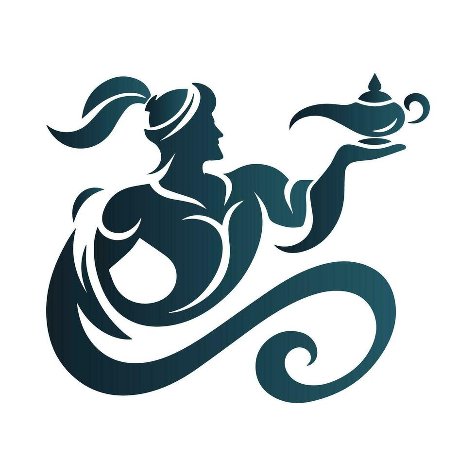 Genie Logo Design Vector Template