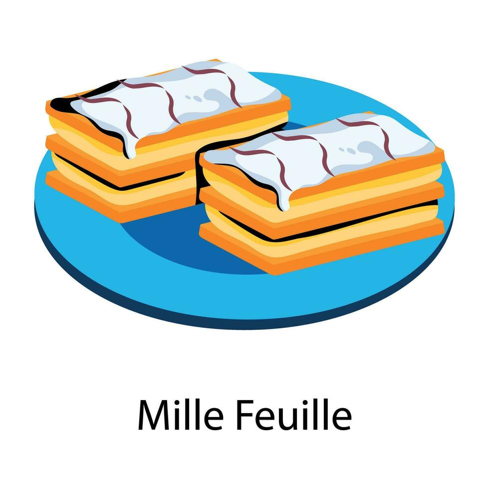 Trendy Mille Feuille vector