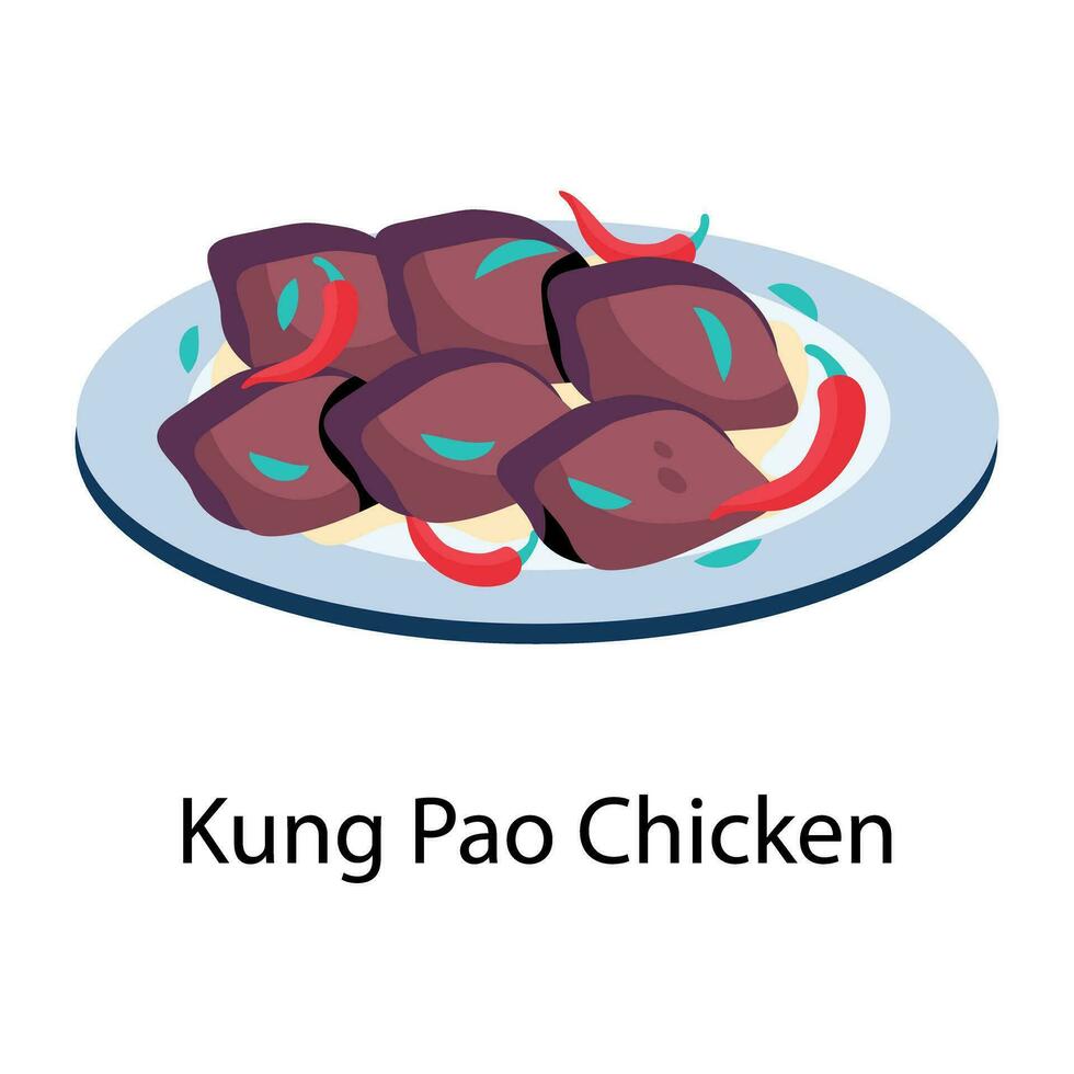Kung Pao Chicken vector