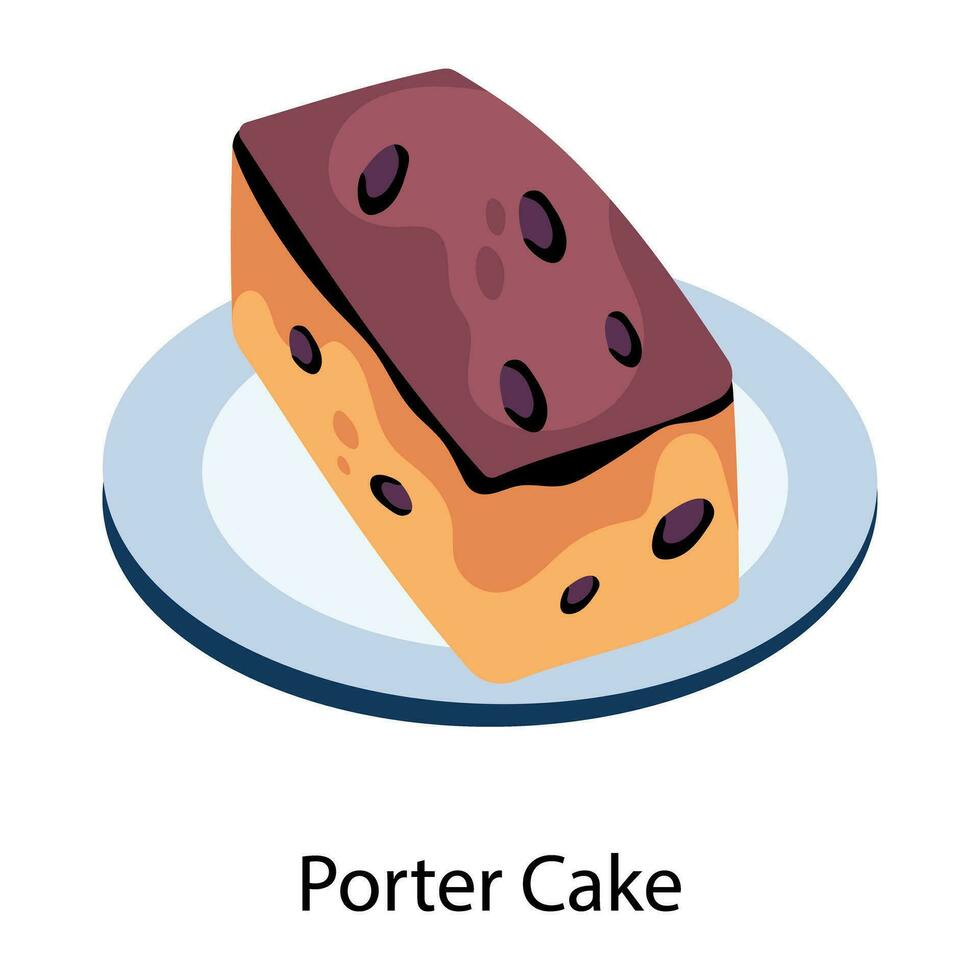 Trendy Porter Cake vector