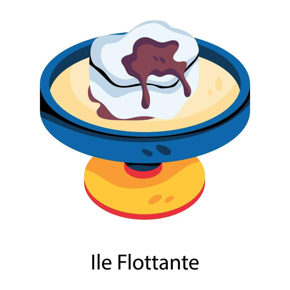 Trendy lle Flottante vector