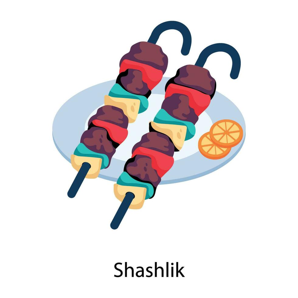 Trendy Shashlik Concepts vector