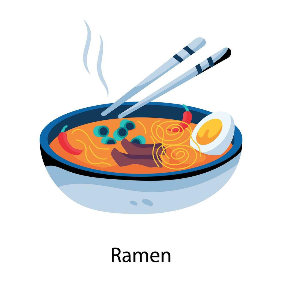 de moda ramen conceptos vector