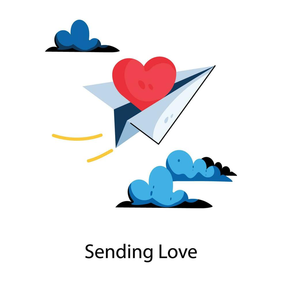Trendy Sending Love vector