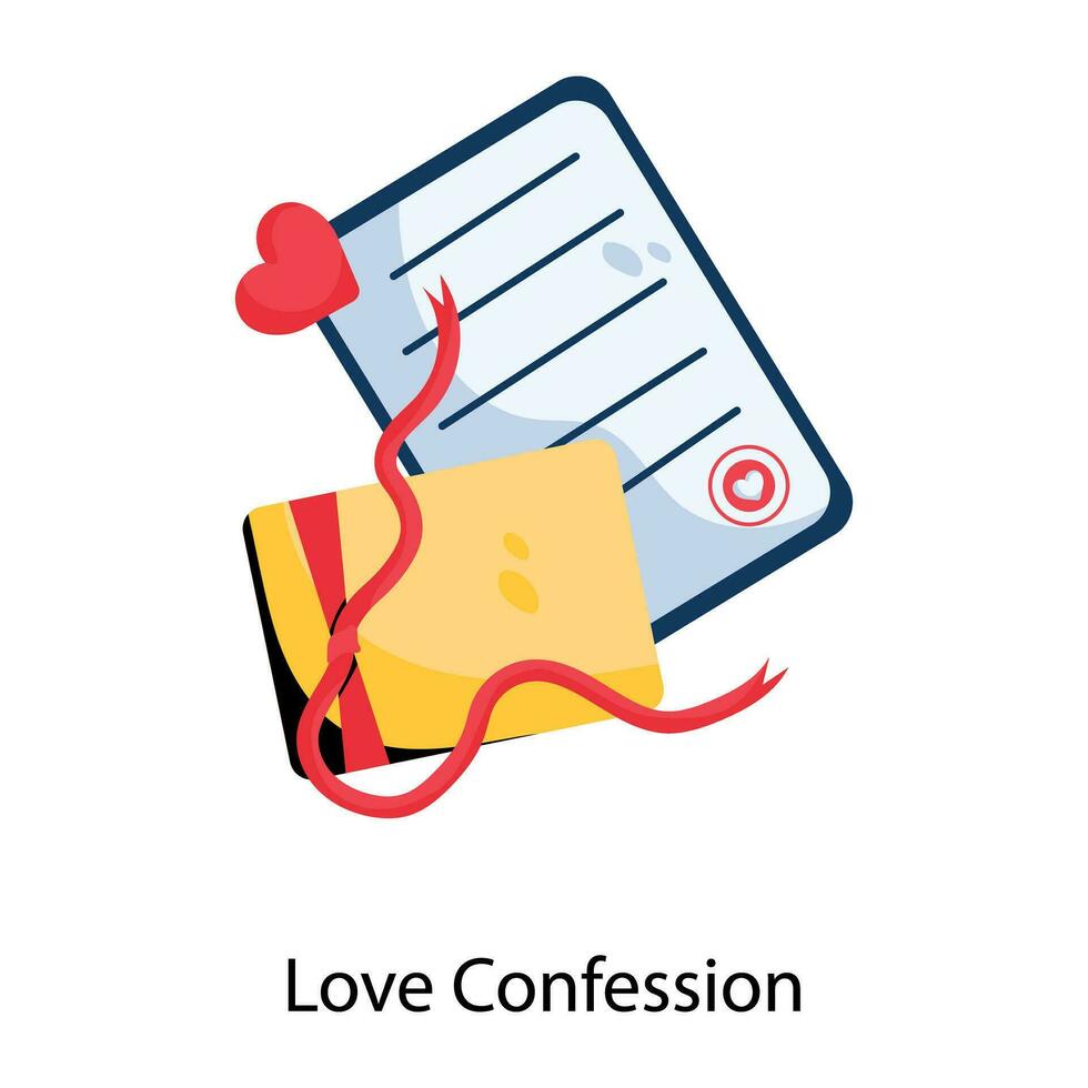 Trendy Love Confession vector