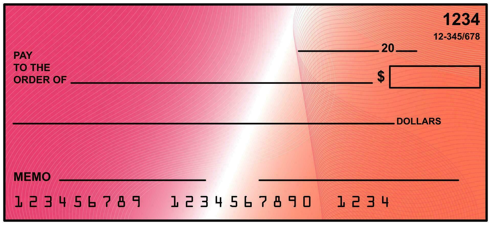 vector de blanco banco o personal controlar. pago, dinero, dinero en efectivo, divisa, controlar, billete de banco