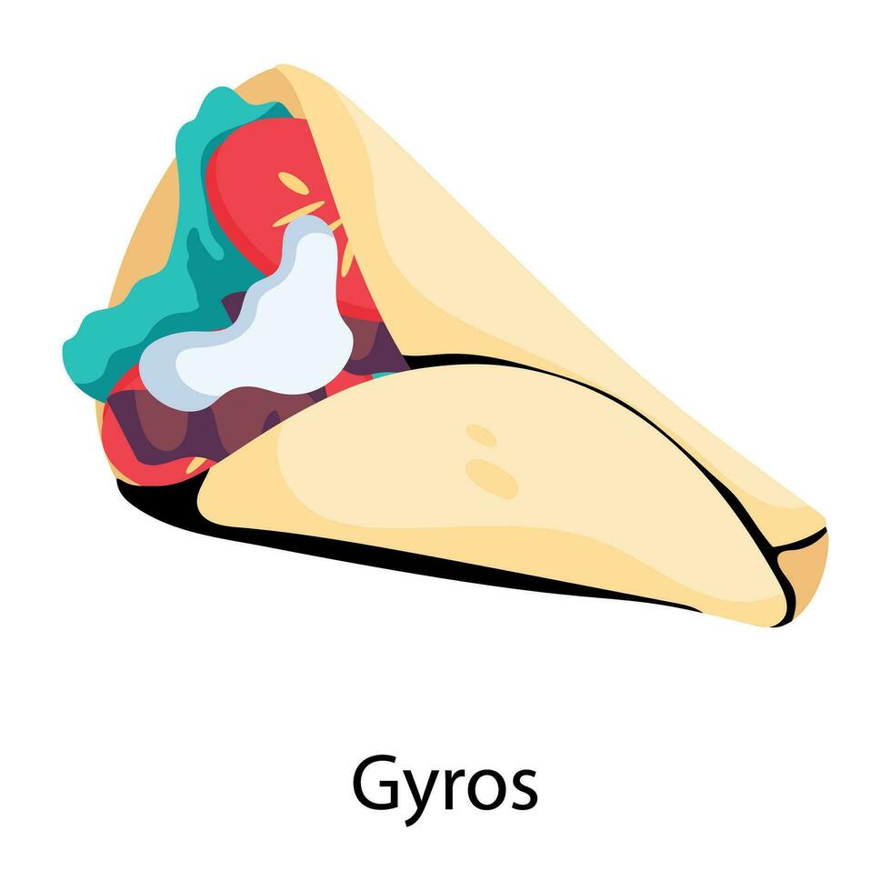 Trendy Gyros Concepts vector