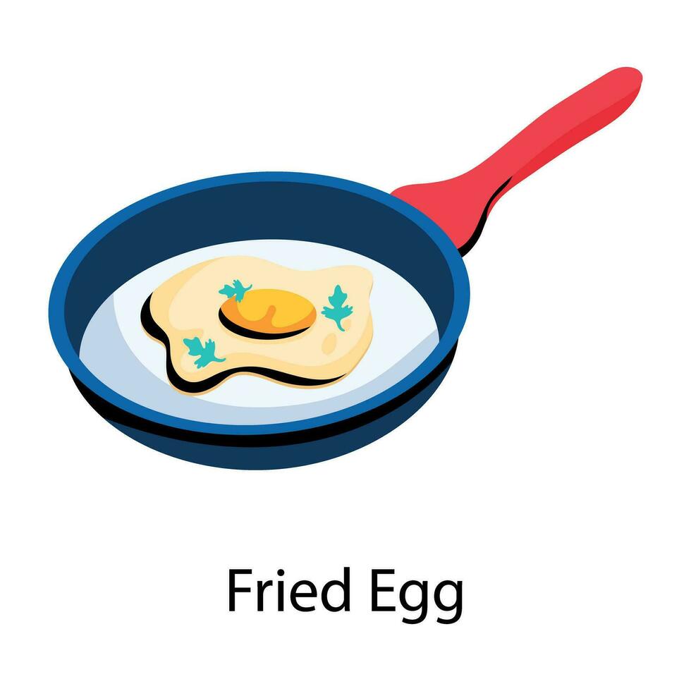 Trendy Fried Egg vector