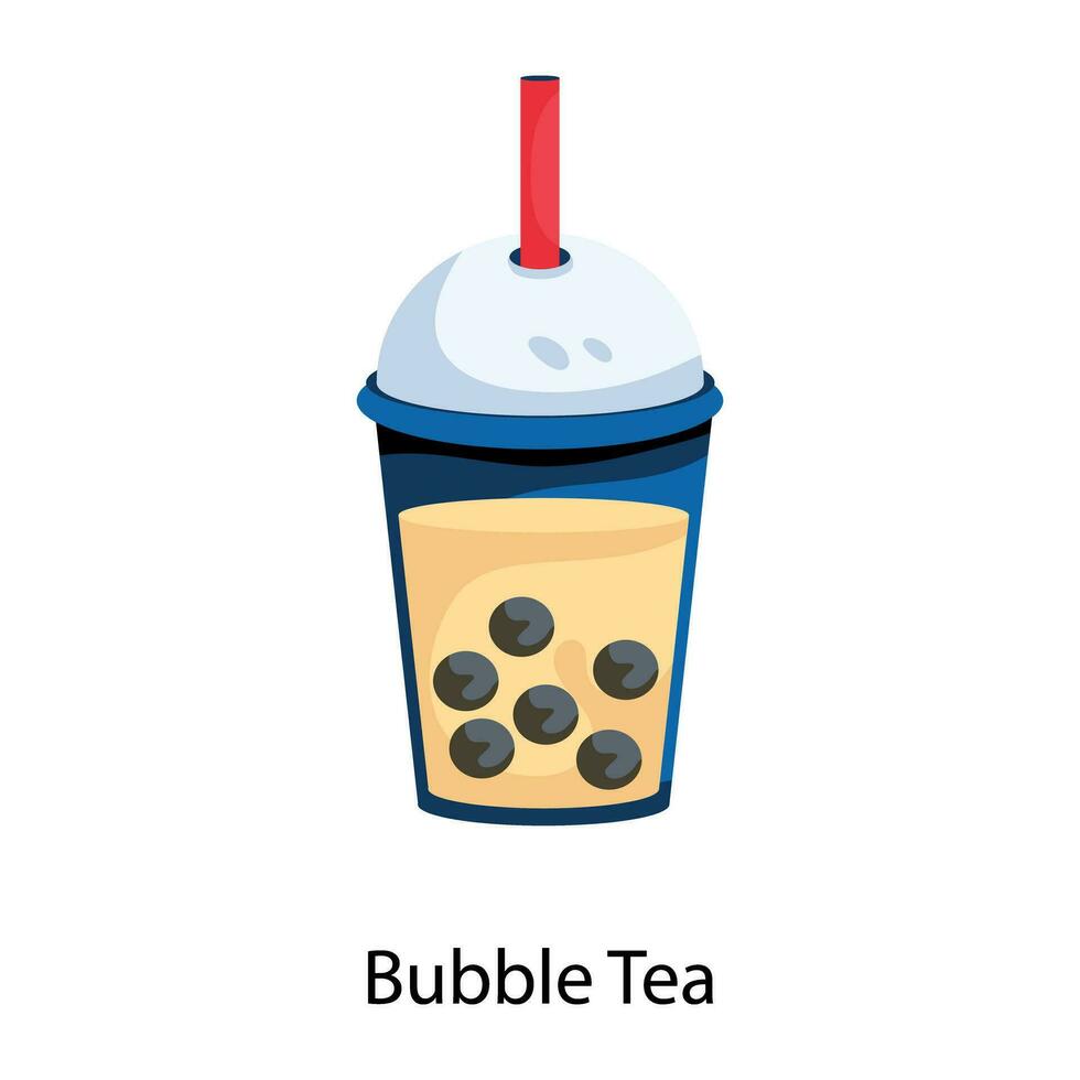 Trendy Bubble Tea vector