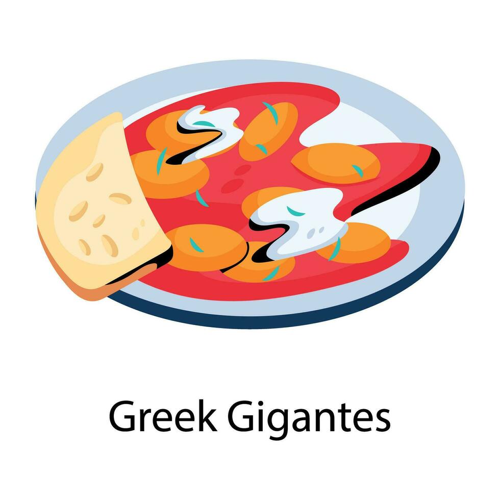 Trendy Greek Gigantes vector