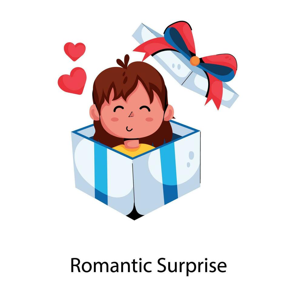 Trendy Romantic Surprise vector