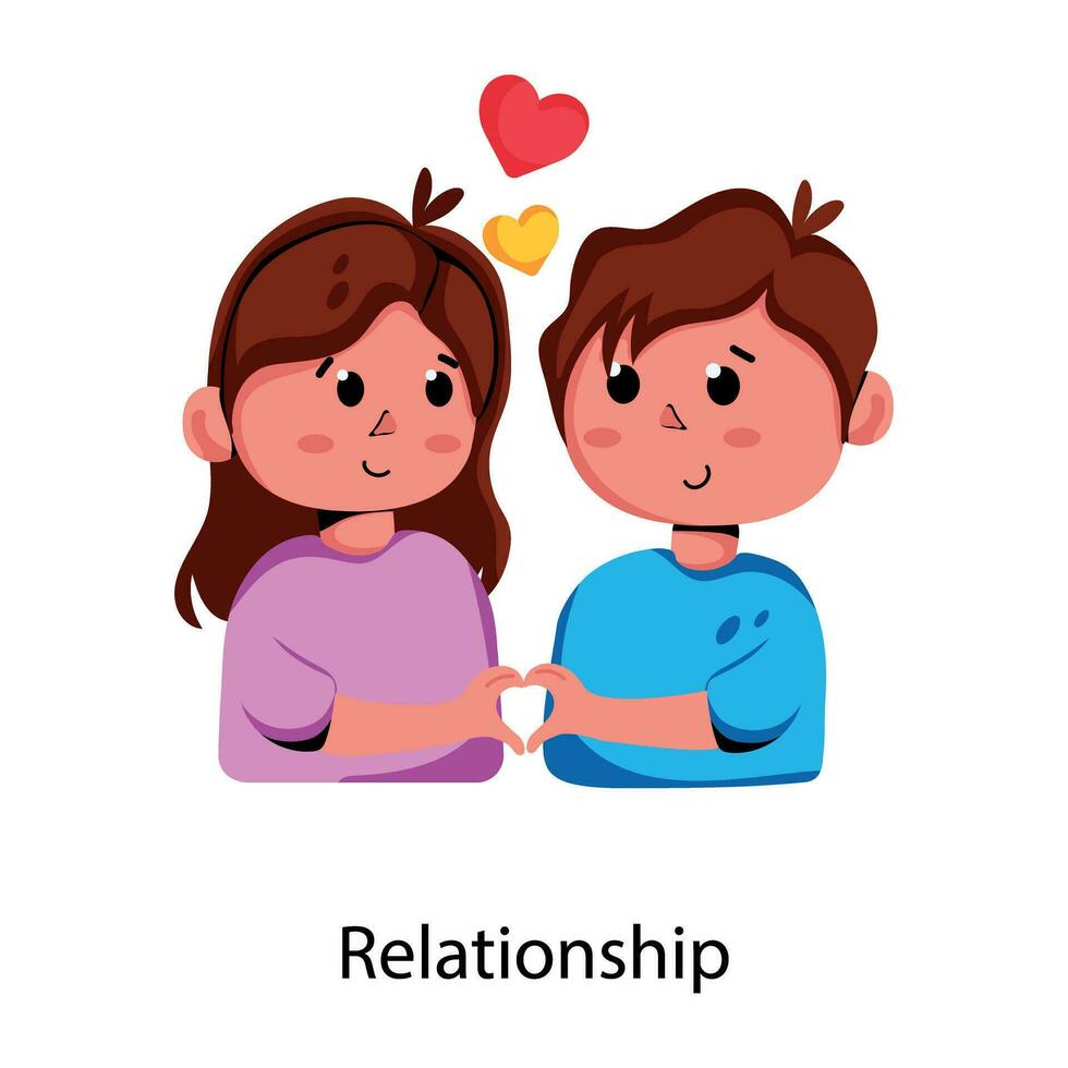 Trendy Relationship Concepts vector