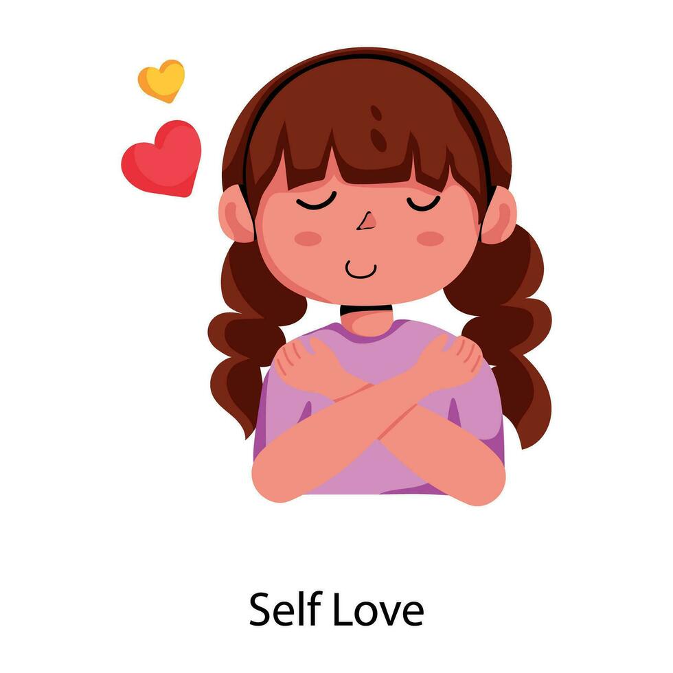 Trendy Self Love vector