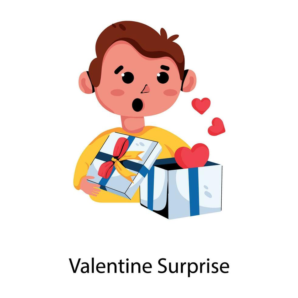 Trendy Valentine Surprise vector