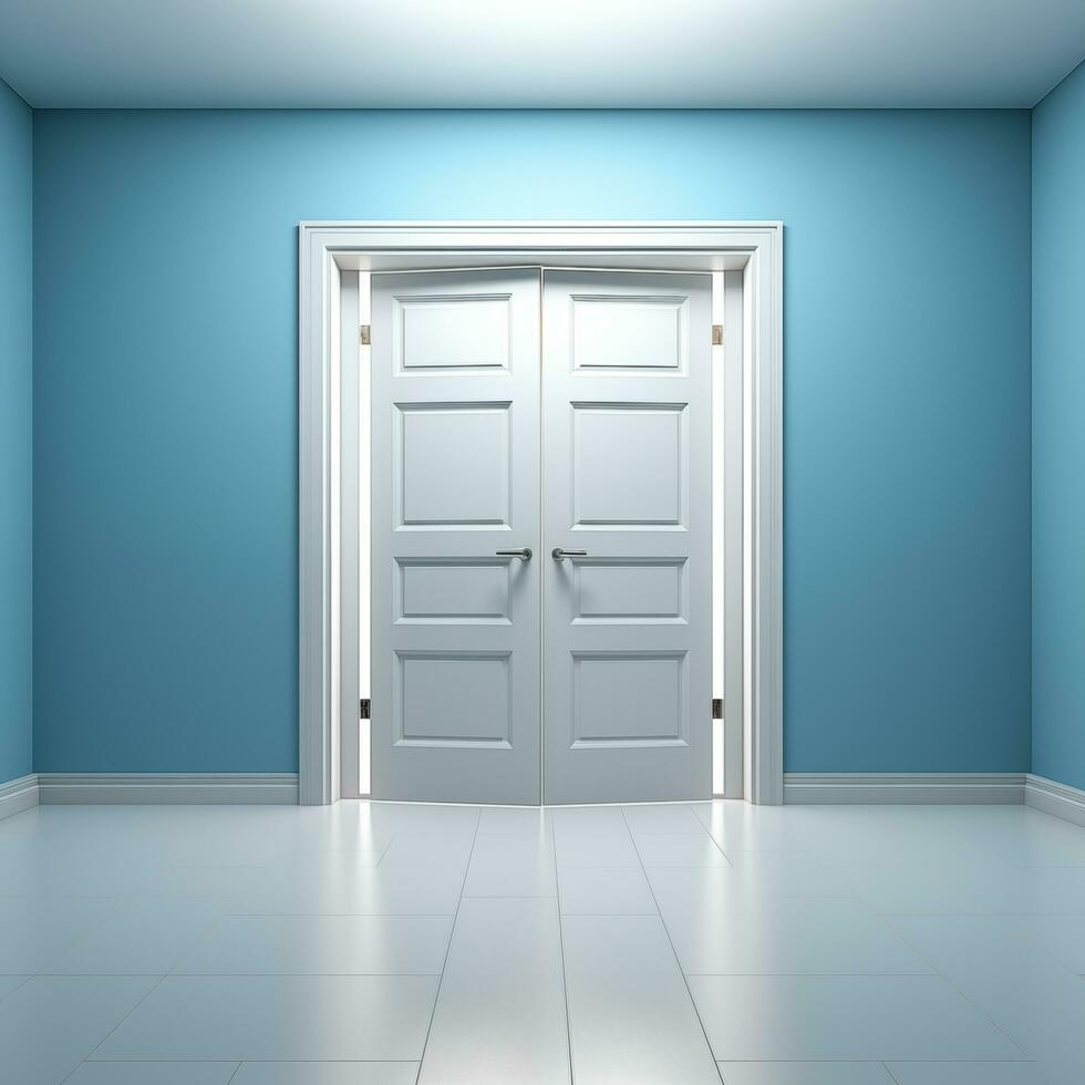 AI generated A room with two doors open photo
