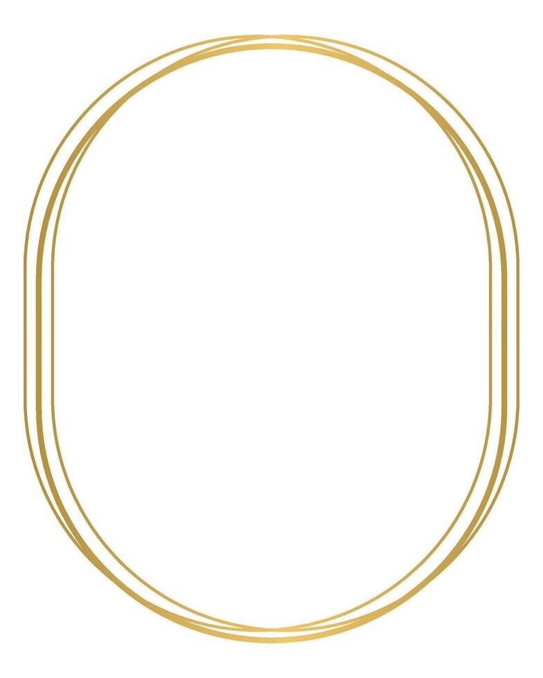 Luxury golden geometric shape frame illustration. vector