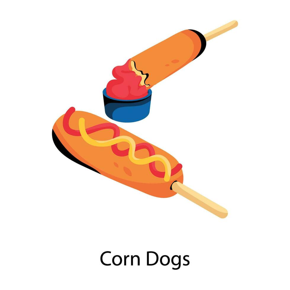 de moda maíz perros vector