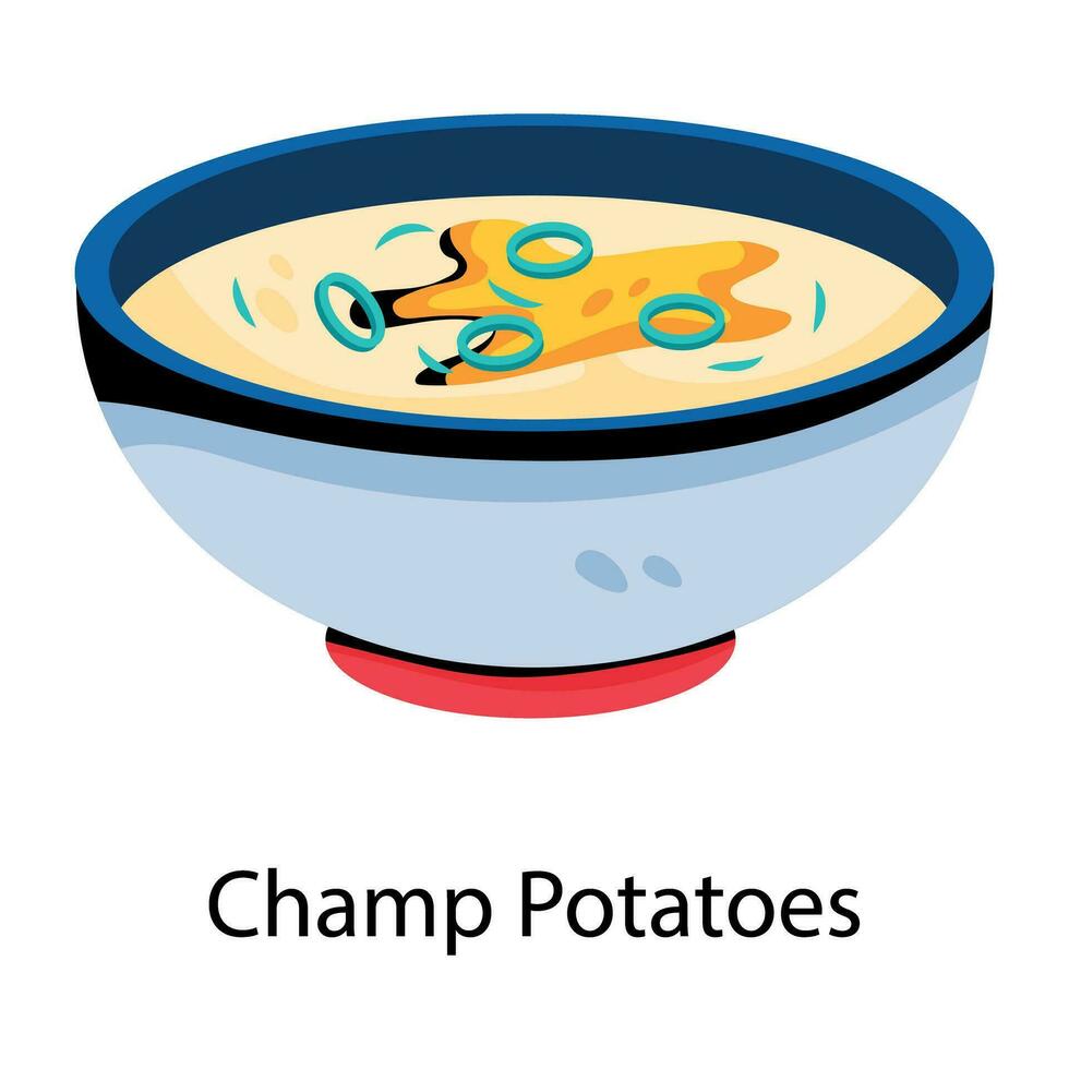 Trendy Champ Potatoes vector