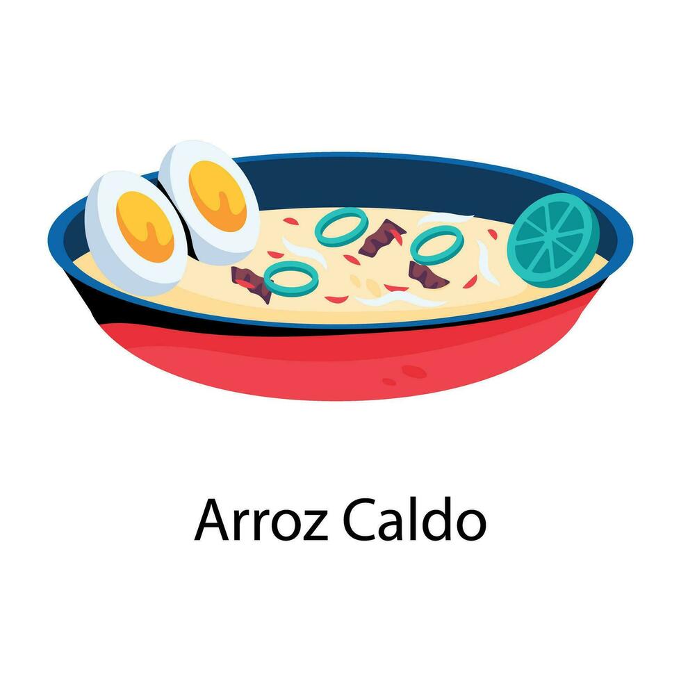 Trendy Arroz Caldo vector