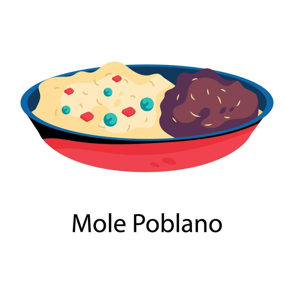 Trendy Mole Poblano vector