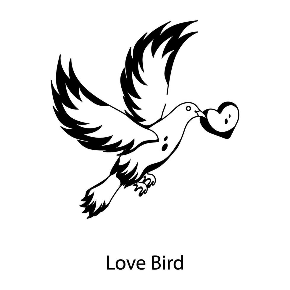 Trendy Love Bird vector