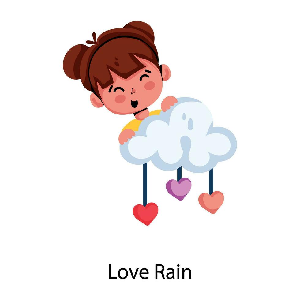 Trendy Love Rain vector