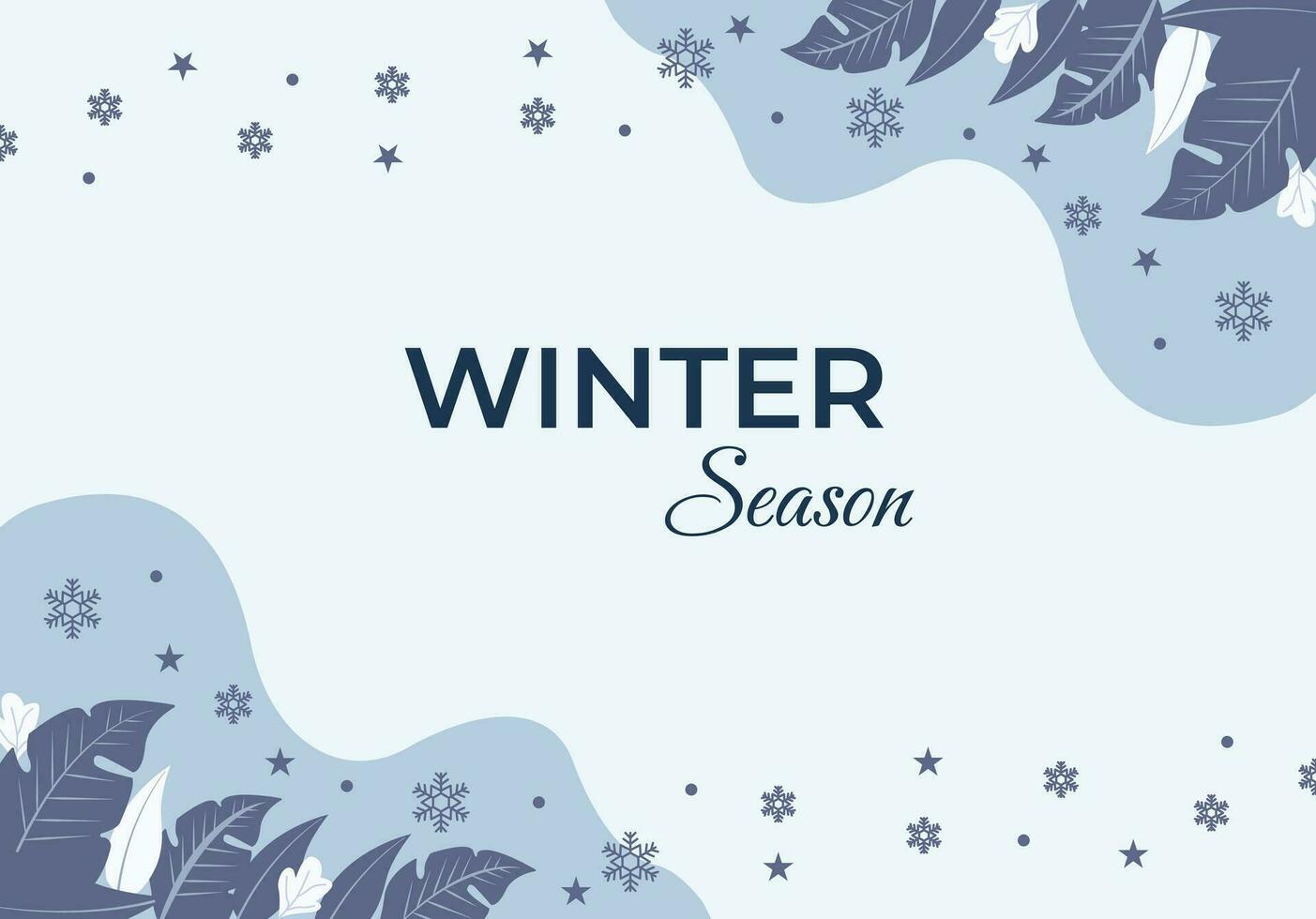 winter template banner minimalist background vector