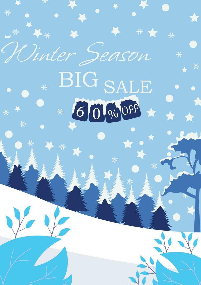 poster winter sale banner template or flash sale banner template design minimalist summer background vector