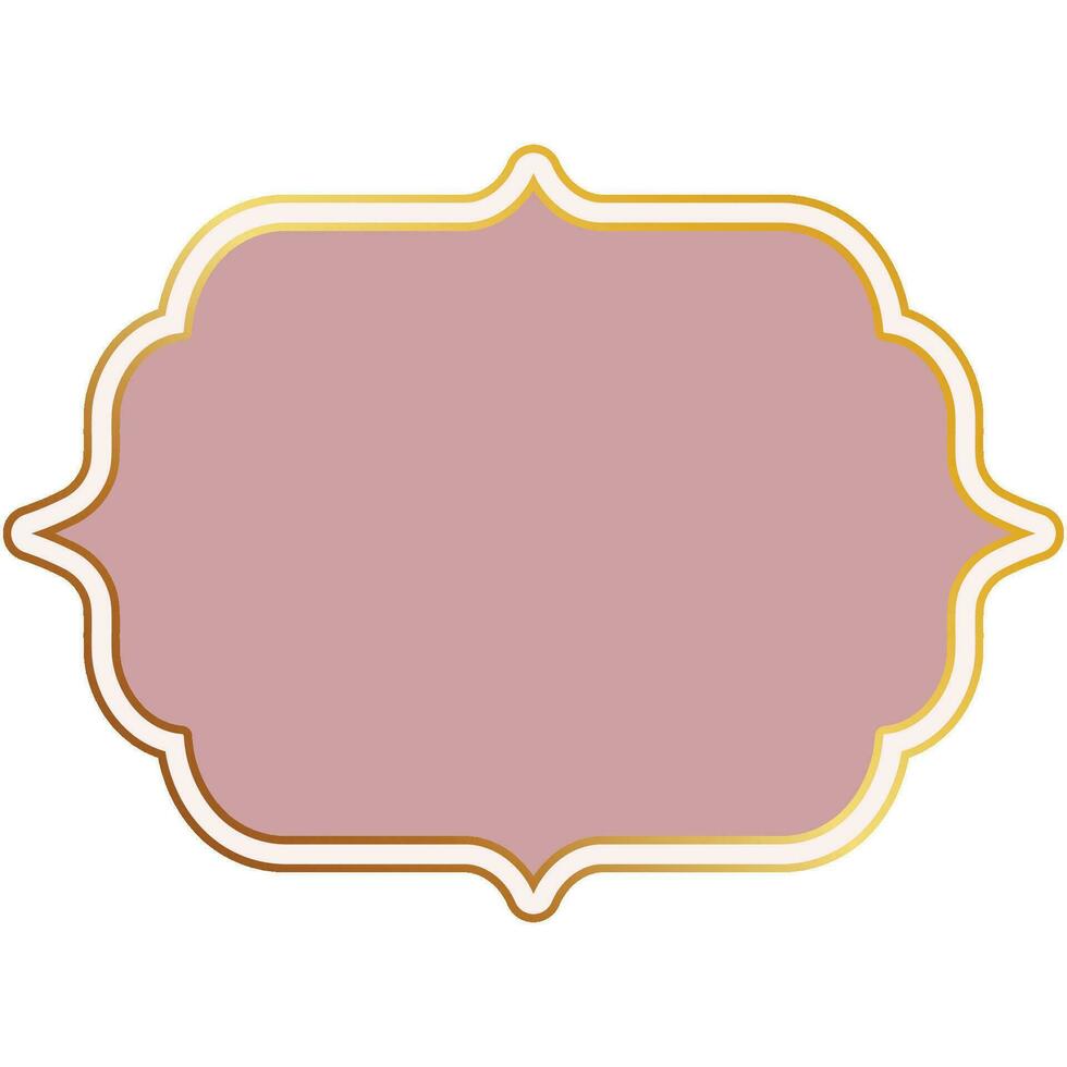 oro marco con rosado antecedentes para casado Pareja Boda tarjeta. vector