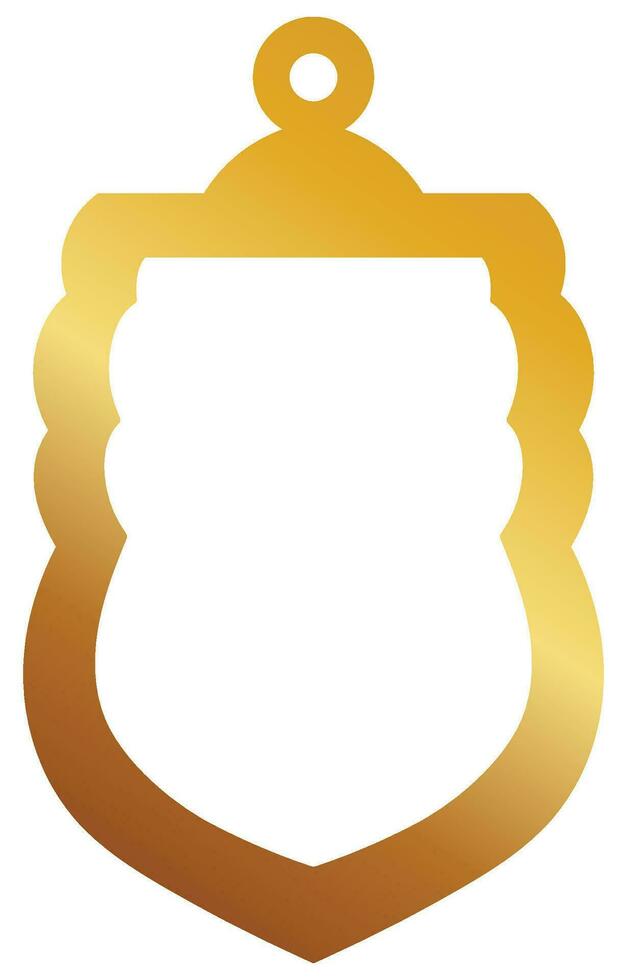 golden frame Thai style for Buddha room decorations on a white background vector