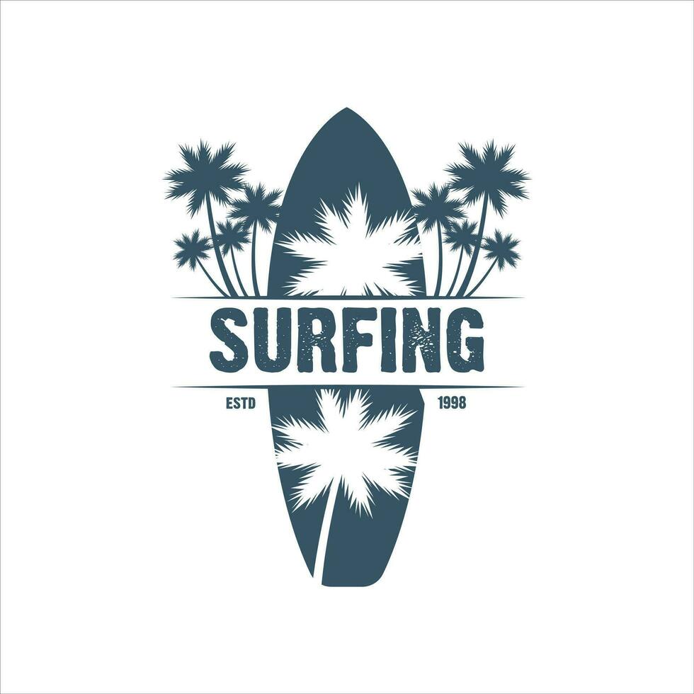 surf obra de arte para camiseta diseño vector