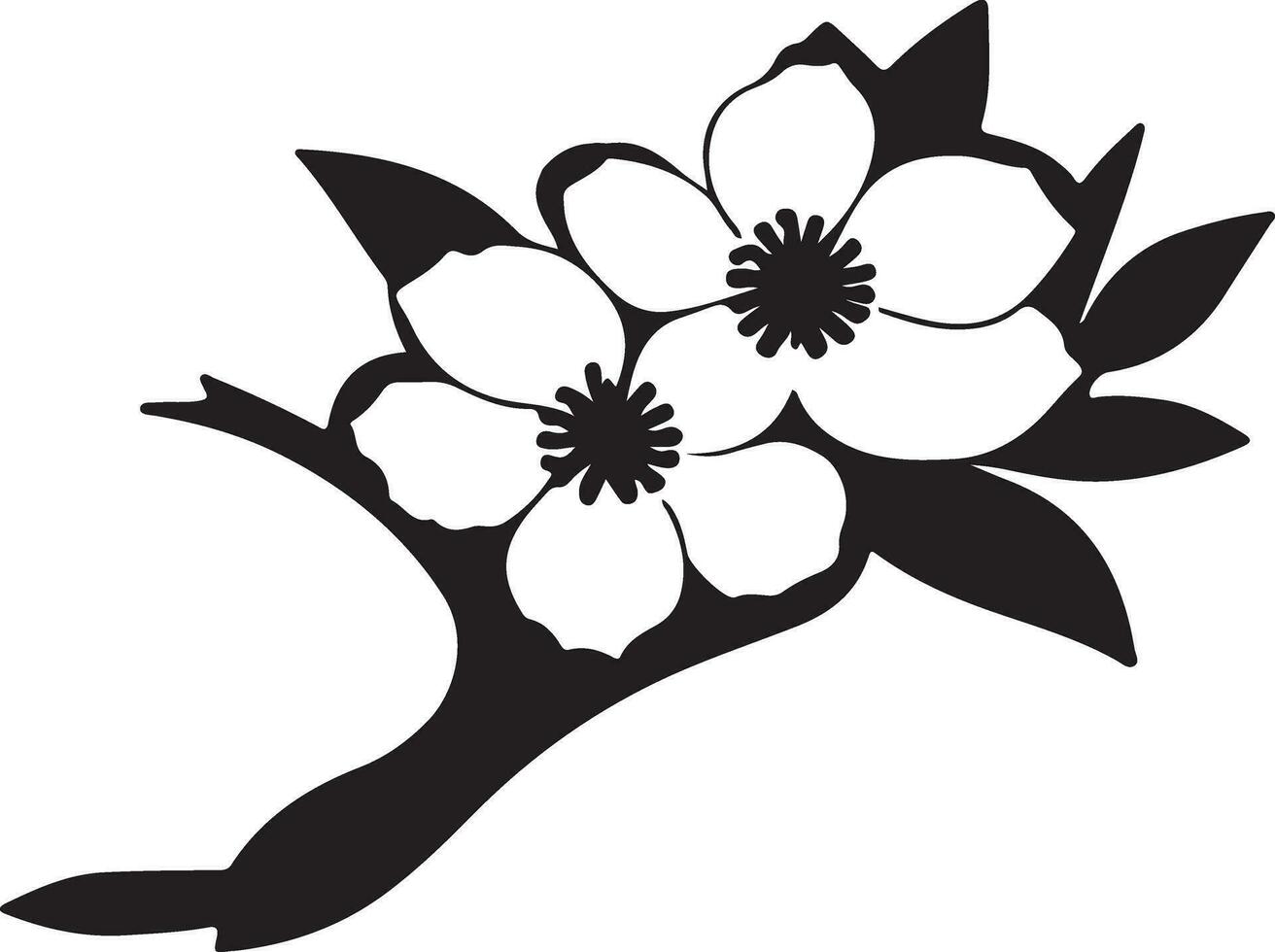 Cereza florecer icono vector ilustración
