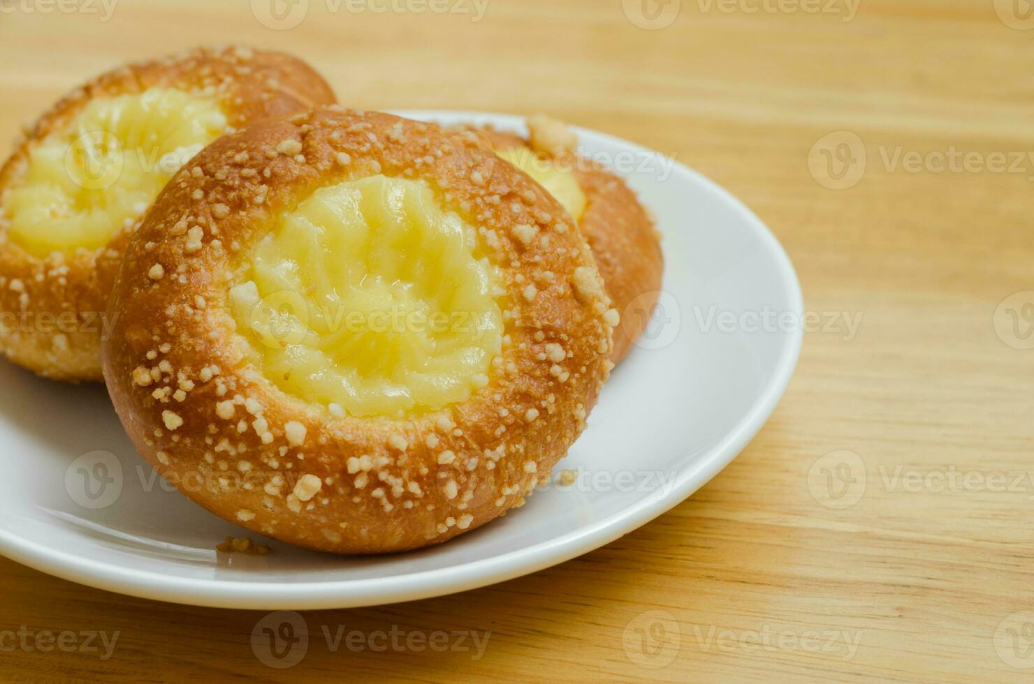 Home Made Custard Bun for Breaking Time photo