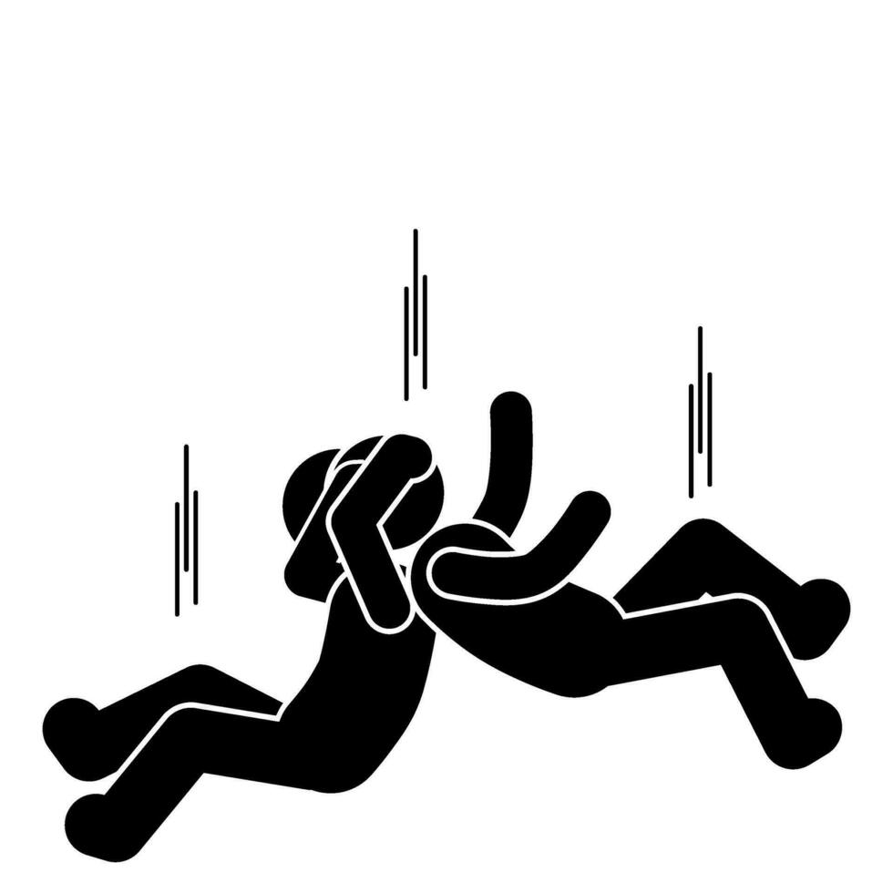 vector illustration of mixed martial arts, throwing, punching
