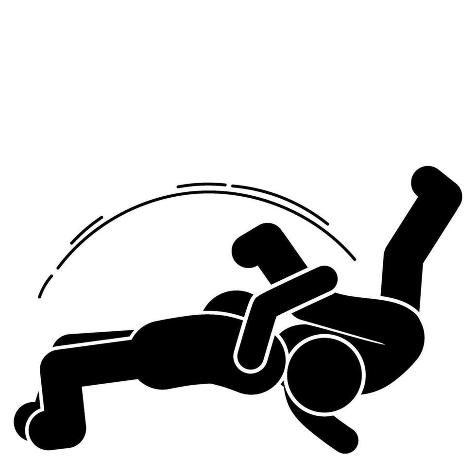 vector illustration of mixed martial arts, throwing, punching