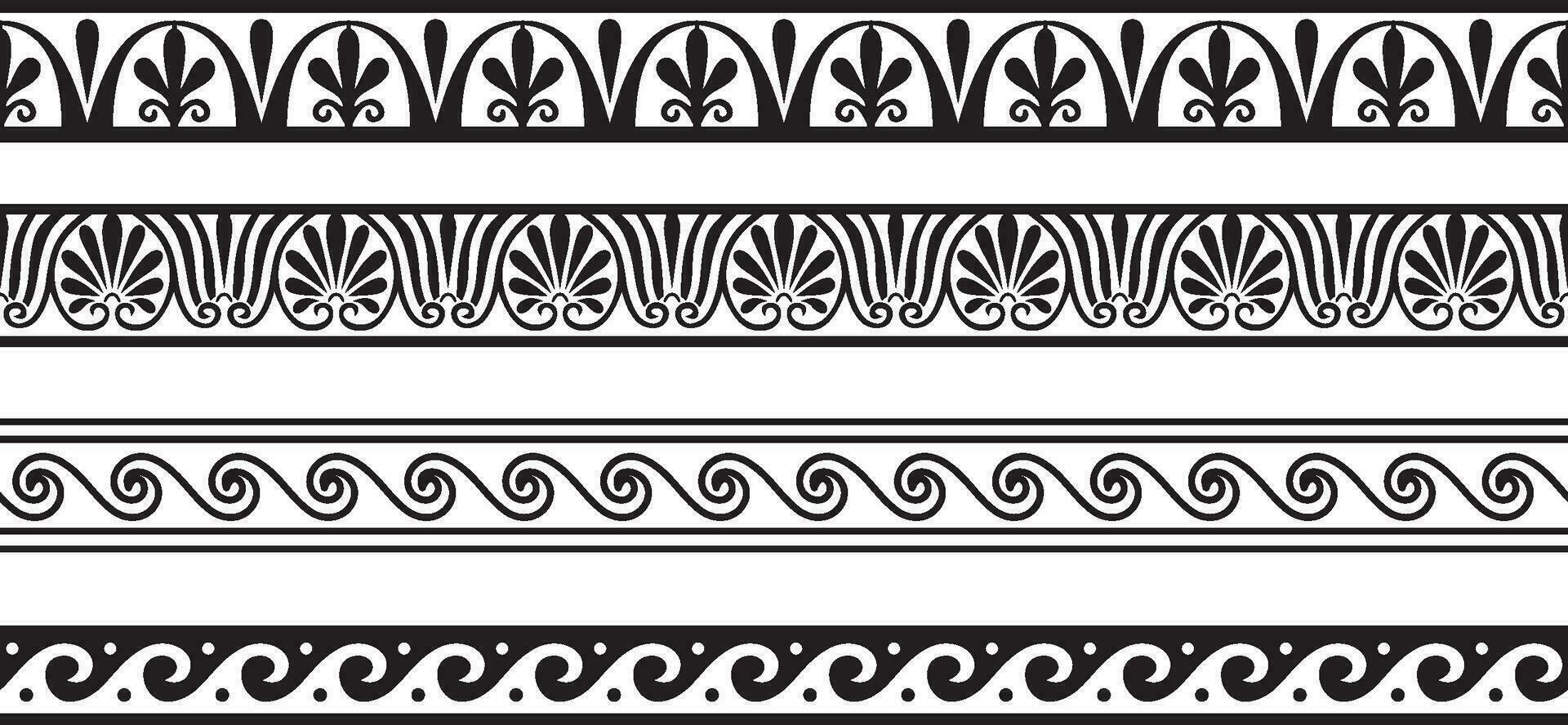 Vector seamless greek classic ornament. Pattern for a border and a frame. Ancient Greece and the Roman Empire