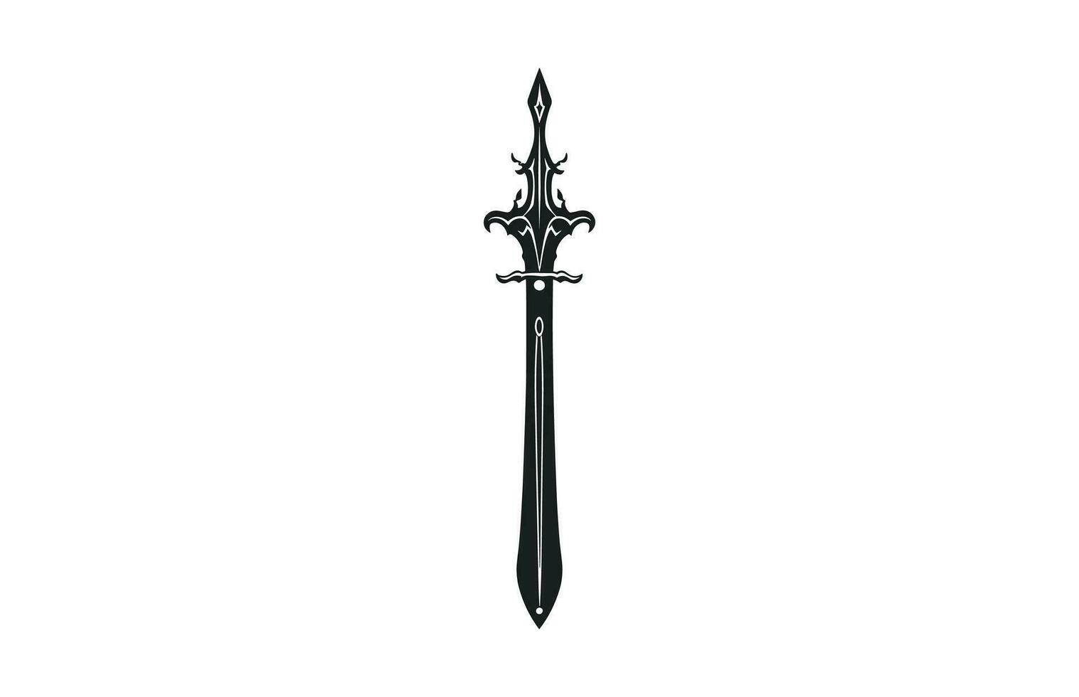 medieval espada vector silueta gratis