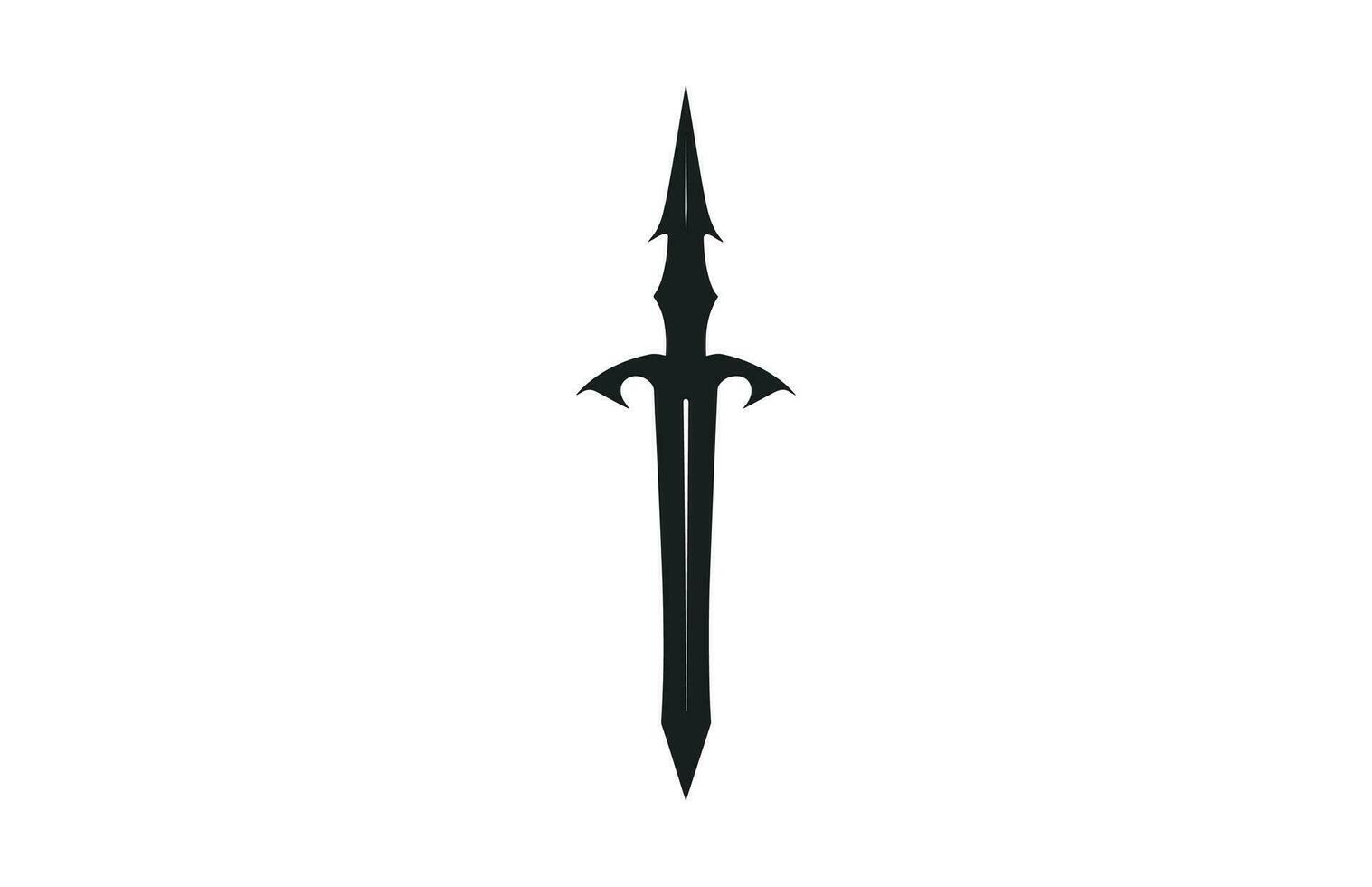 Medieval Sword Vector Silhouette