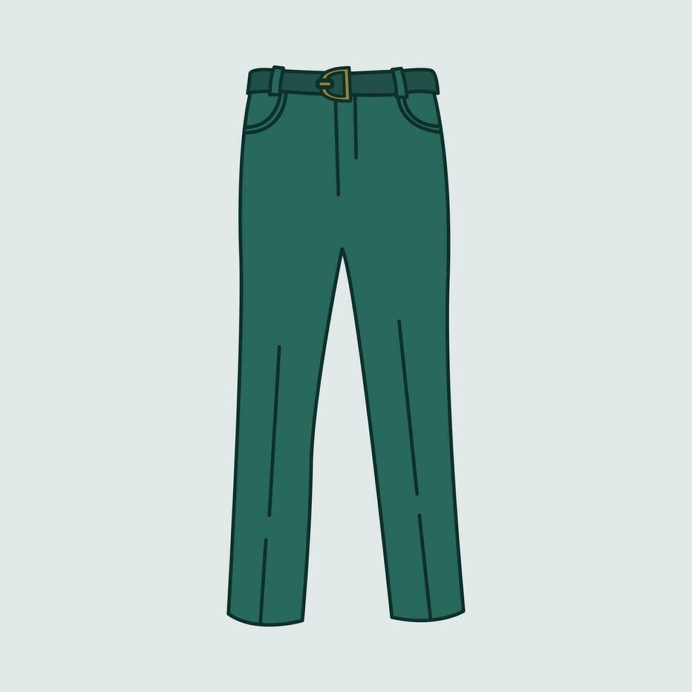 Trousers Vector illustration. Vector Trousers. Cartoon Vector Trousers Clothing illustration icon for website, graphic design and artwork.