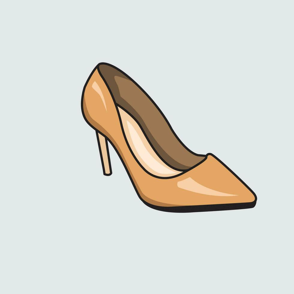High Heels Fashion Vector illustration. Vector High Heels. Cartoon Vector High Heels illustration icon for website, graphic design and artwork.