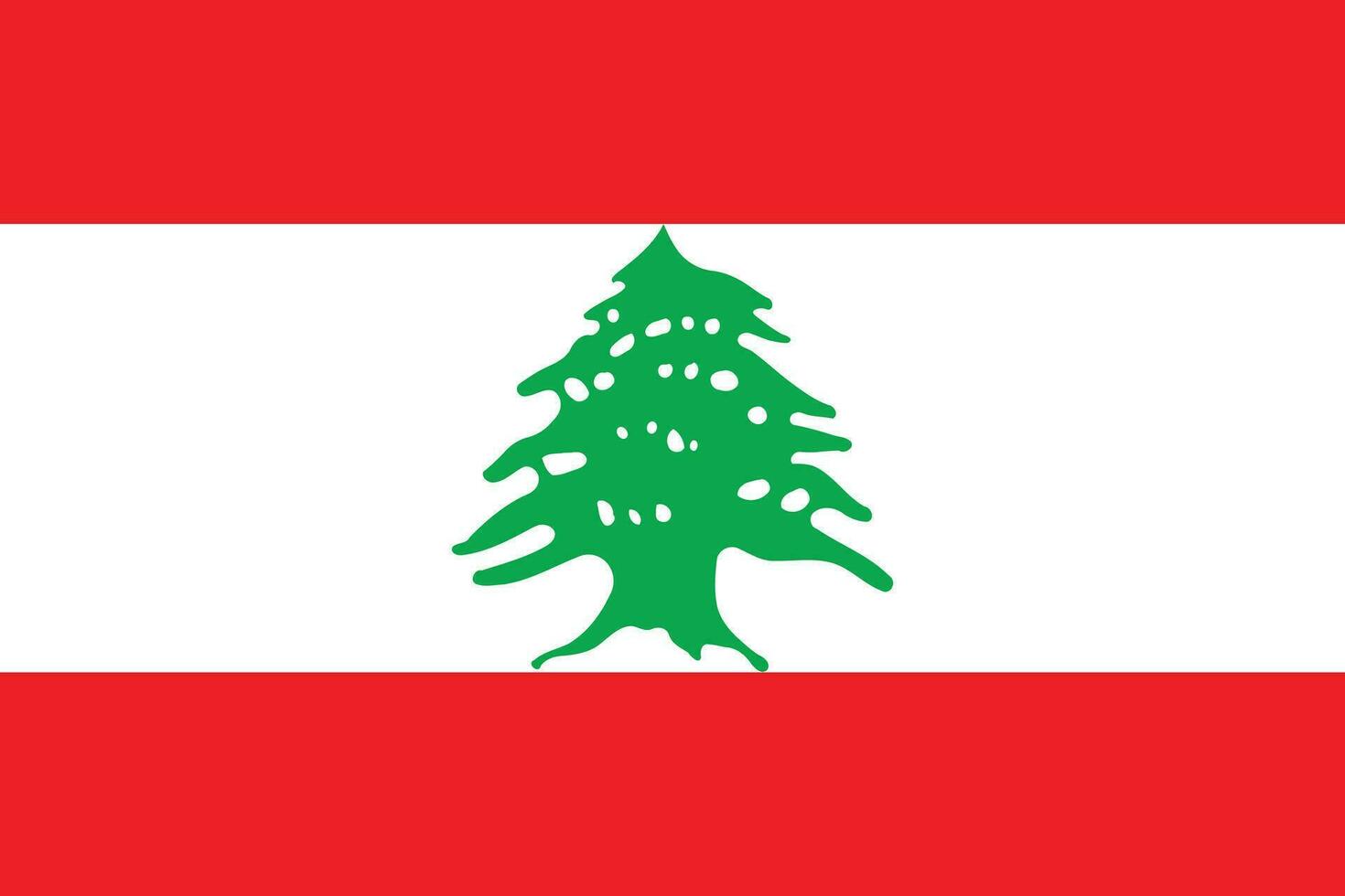 The national flag of Lebanon vector illustration with official color