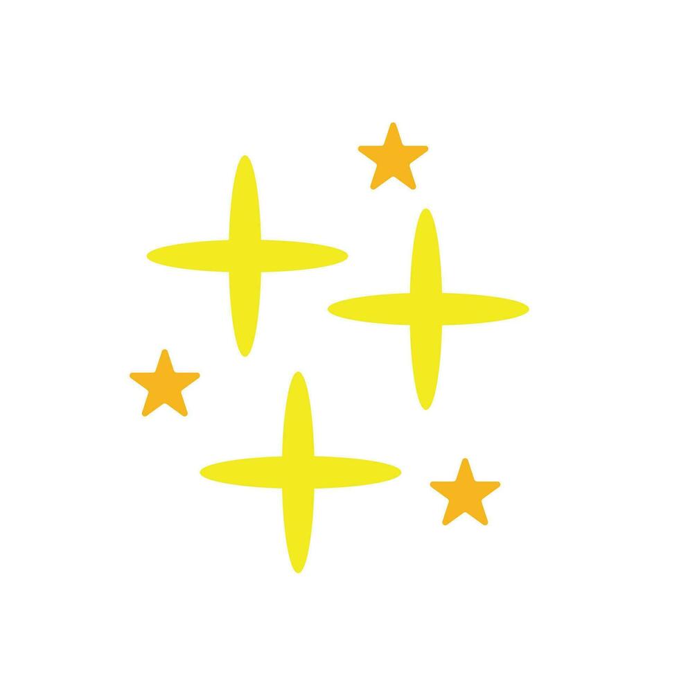 Star vector shapes. Yellow sparkles. Templates for design, posters, projects, banners, logo, and business cards