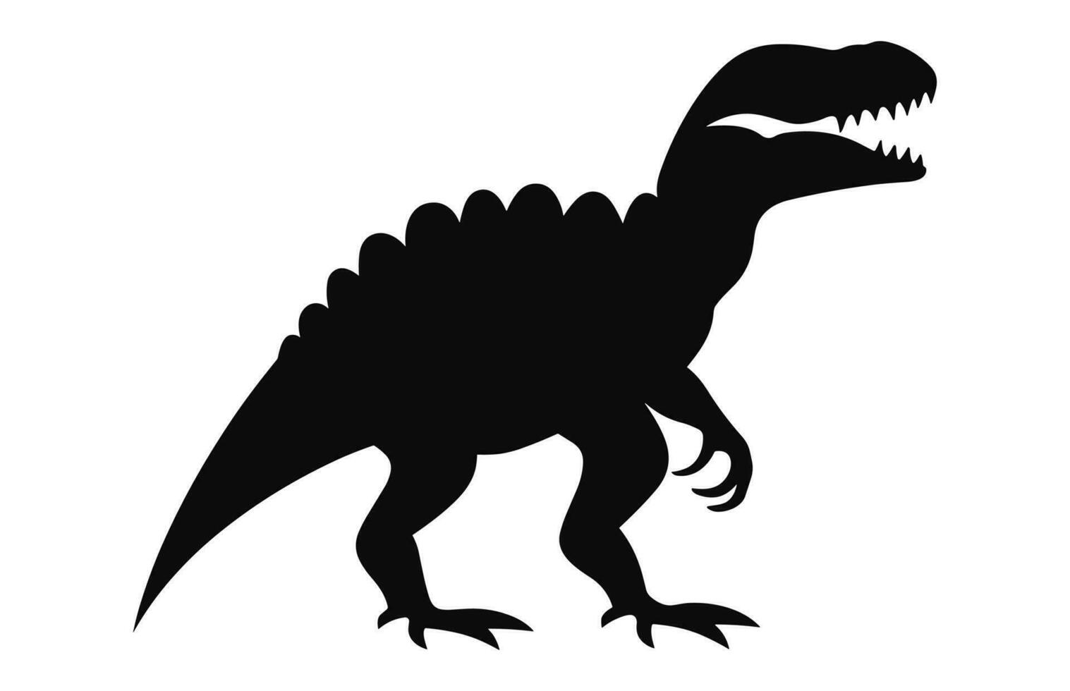 un dinosaurio silueta vector gratis