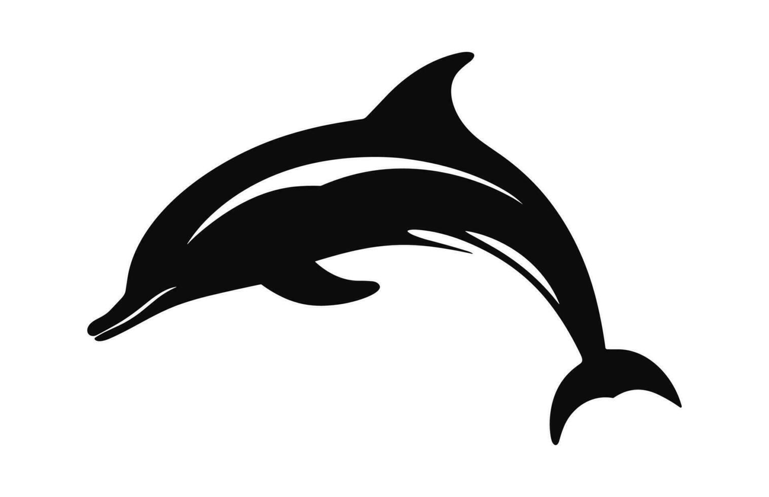 A Dolphin silhouette vector free 36174177 Vector Art at Vecteezy