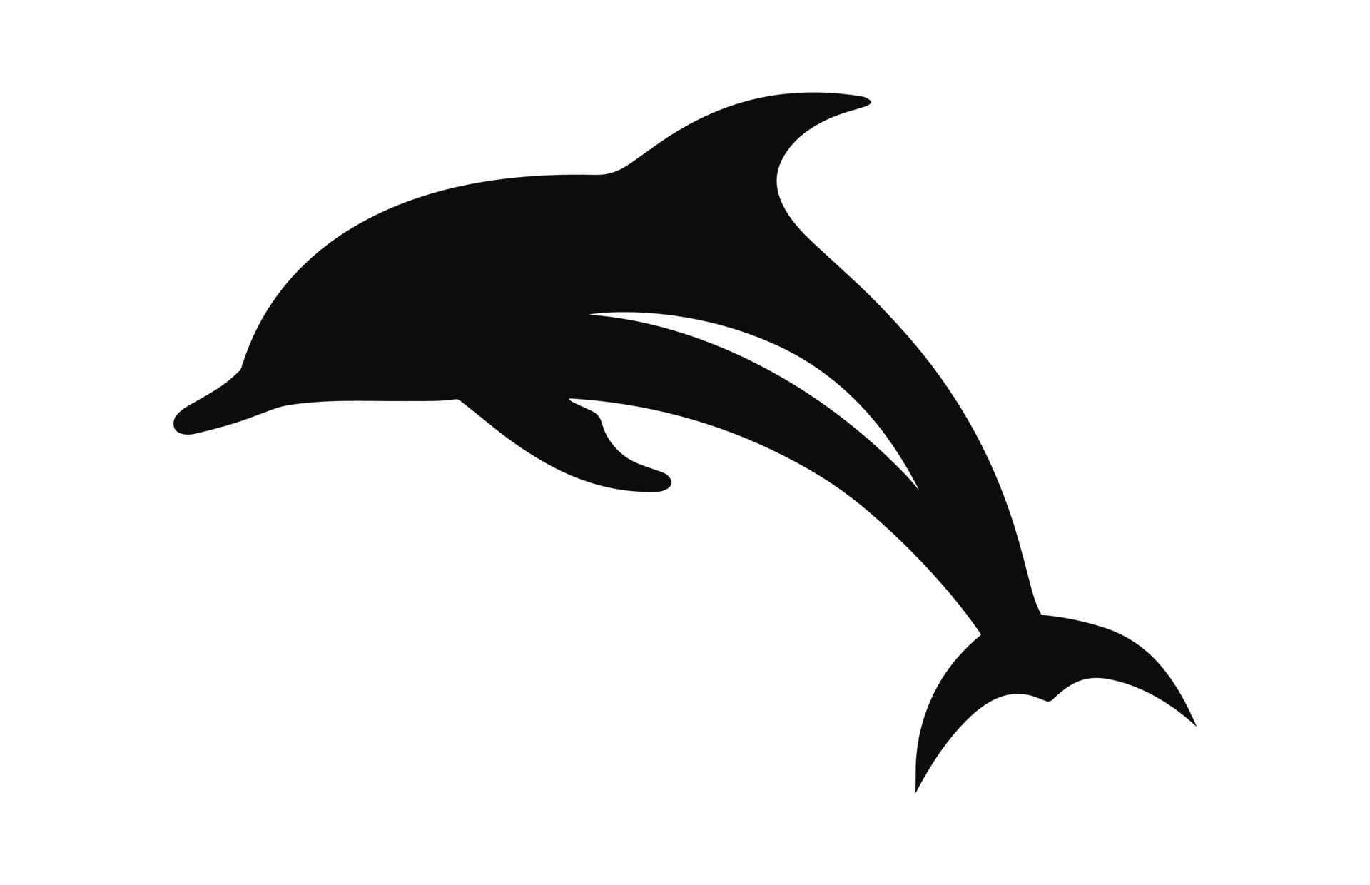 A Dolphin silhouette vector free 36174203 Vector Art at Vecteezy