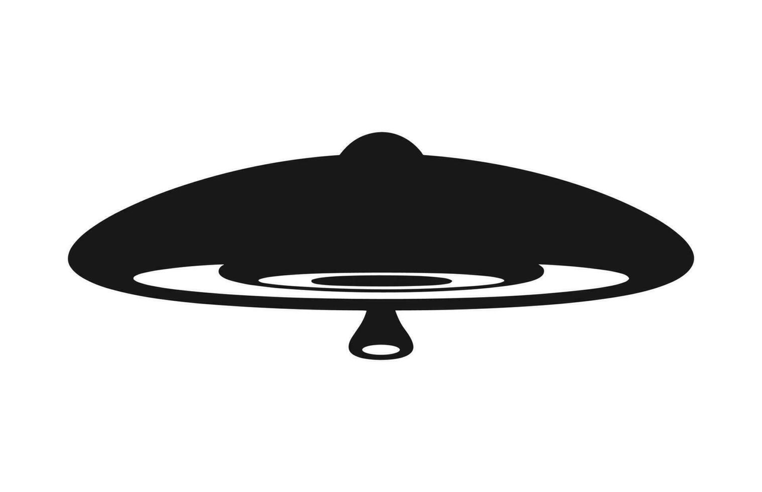 A Space UFO silhouette vector