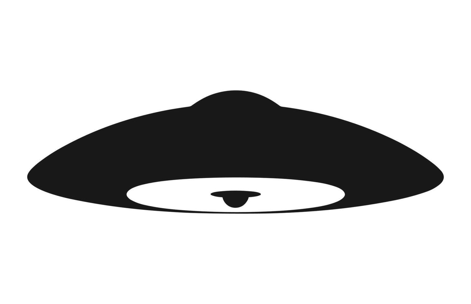 A Space UFO silhouette vector