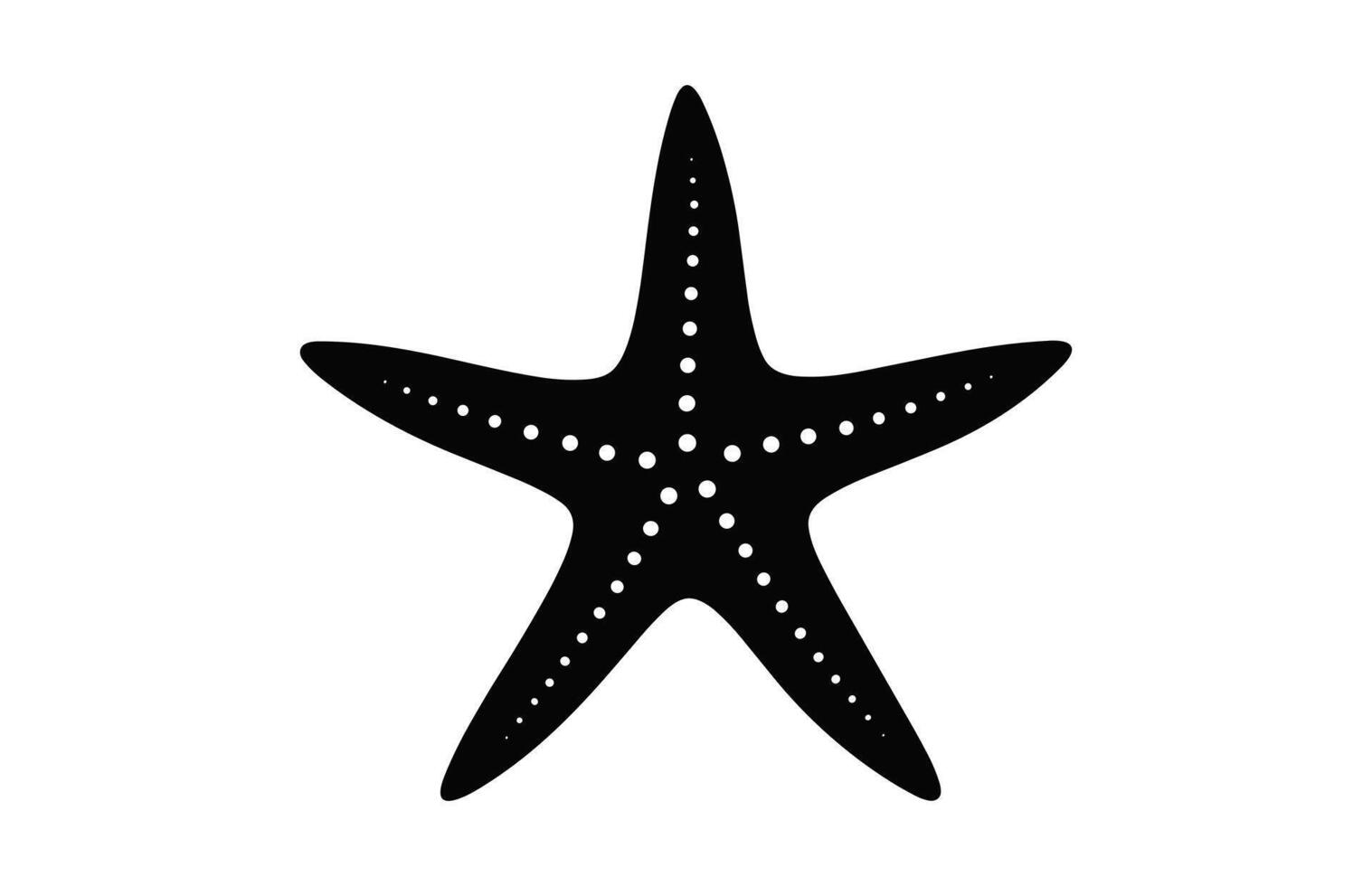 A Starfish silhouette vector free