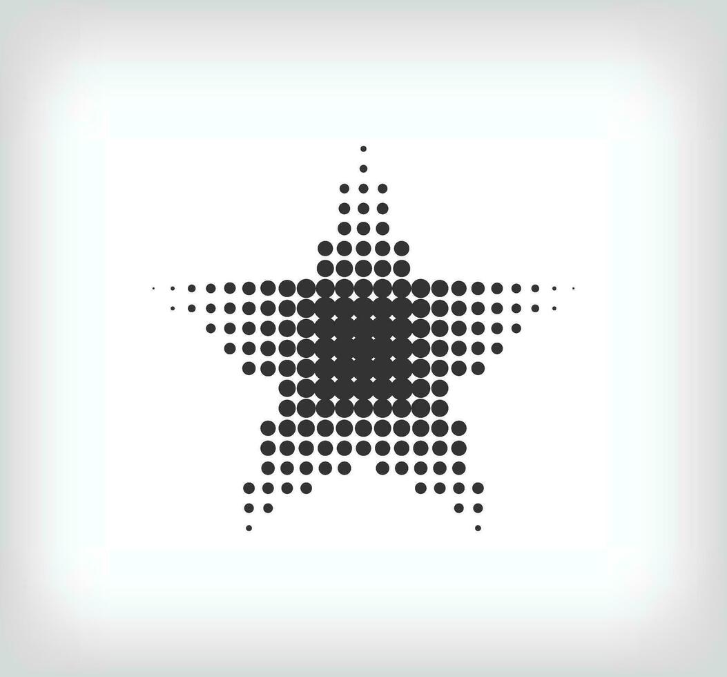 Dotted star shape. Geometric artistic star icon pixel. Integrative and integrative pixel movement. Modern icon ports. vector
