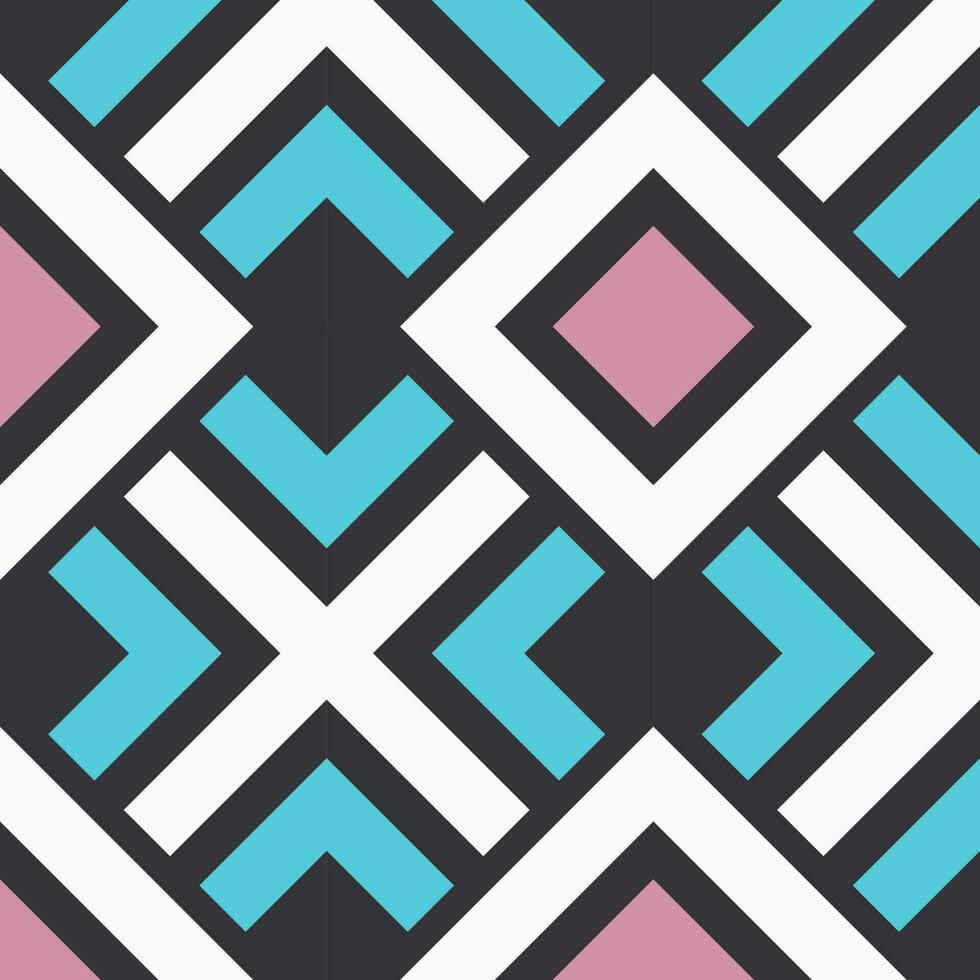 Seamless vector geometric color pattern background. Full color modern.